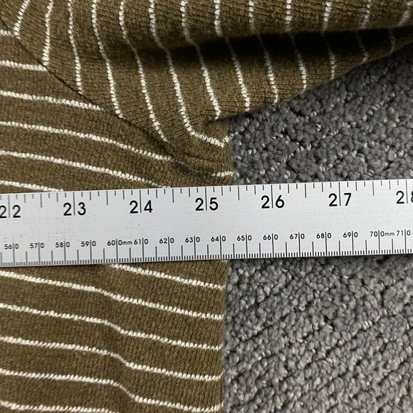 J. Jill Cotton Brown Striped Tunic Women's 3X Long Sleeve Vented Hem Sweater - Picture 6 of 10